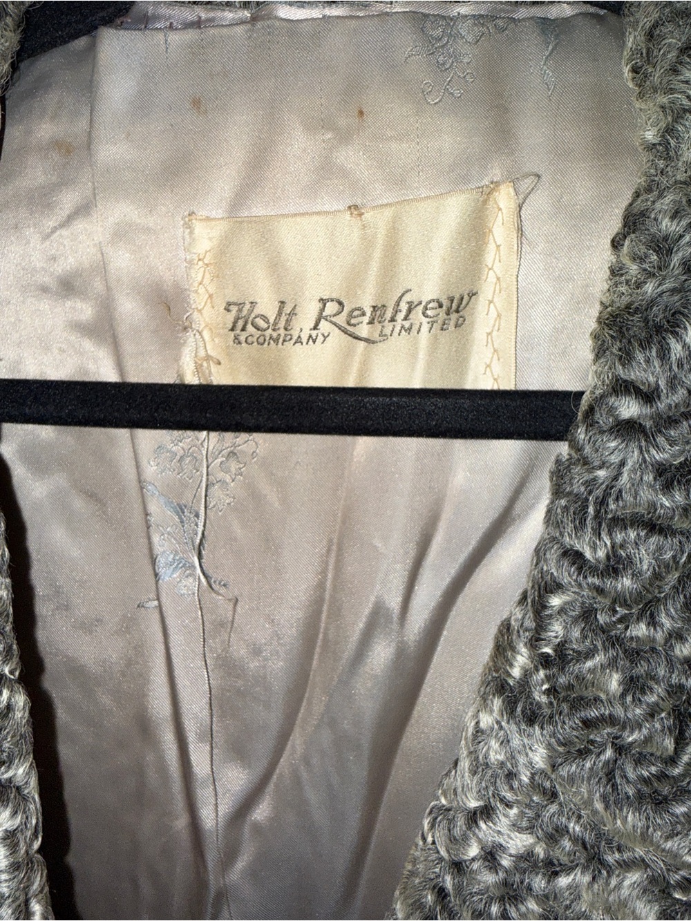 Vintage Holt Renfrew Grey Persian Lamb Fur Coat (50s/60s) - Picture 4 of 4